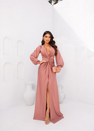 Vestido longo Viena Rose