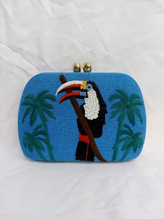 Clutch Tucano Bordada Azul
