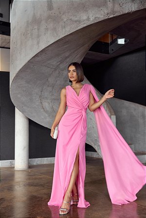 Vestido Longo Argos Rosa