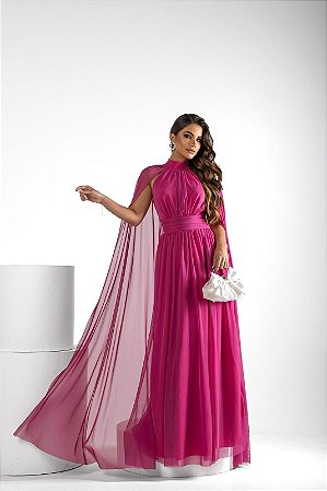 Vestido Longo Rove Fúcsia