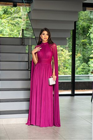 Vestido Longo Rove Fúcsia