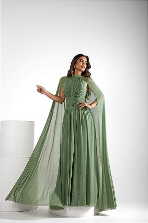 Vestido Longo Rove Verde Oliva