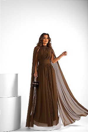 Vestido Longo Rove Marrom