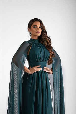 Vestido Longo Rove Verde Esmeralda