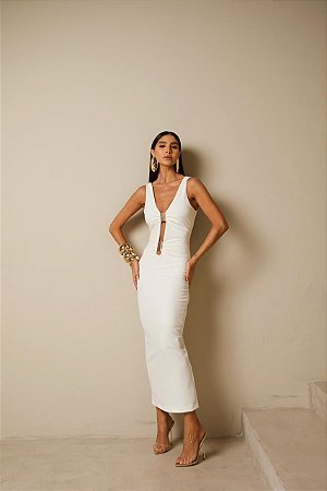 VESTIDO MIDI ARIA BRANCO