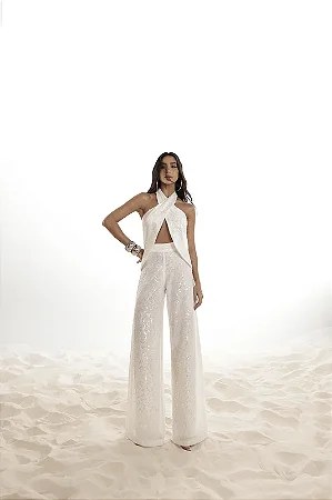 Conjunto Paetê Ibiza Branco