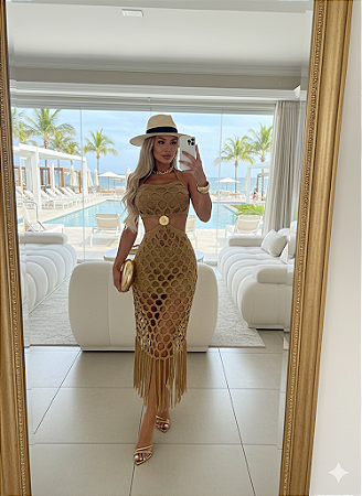 Vestido Gaia Dourado