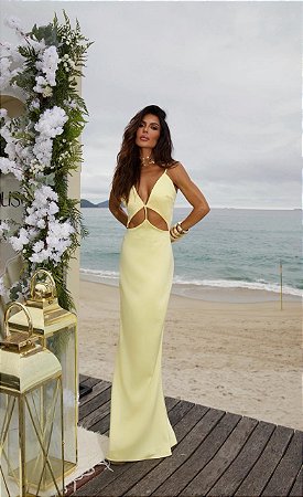 VESTIDO LONGO ULLY AMARELO