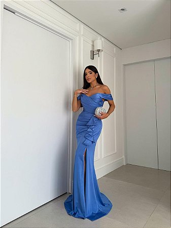 Vestido Longo Nuance Azul Serenity