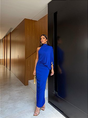Vestido Midi Maelle Azul Royal