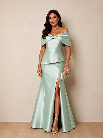 Vestido Longo Imperiale Verde Menta