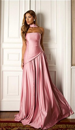 Vestido Longo Bellagio Rosa