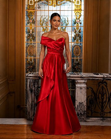 Vestido Longo Zebeline Kiara Vermelho