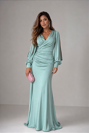 Vestido longo Siena Verde Menta