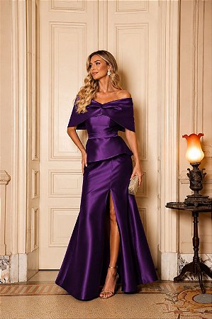 Vestido Longo Imperiale Roxo