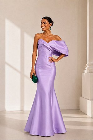 Vestido Zebeline Dominique Lilás