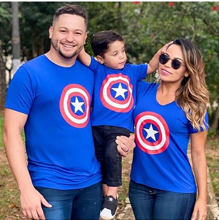 Camiseta Infantil Capitão América Tal Pai Tal Filho - Mãe e Filha By  Sandrita