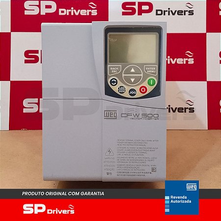 INVERSOR TRIFÁSICO 380-480V 16A 10CV CFW500C16P0T4DB20G2 WEG