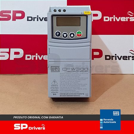 INVERSOR MONOFÁSICO 200-240V 6A 1,5CV CFW300A06P0S2NB20 WEG