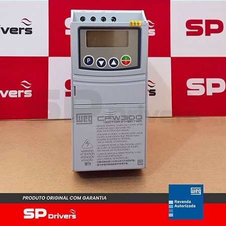 INVERSOR TRIFÁSICO 380-440V 3,5A 2CV CFW300A03P5T4NB20 WEG