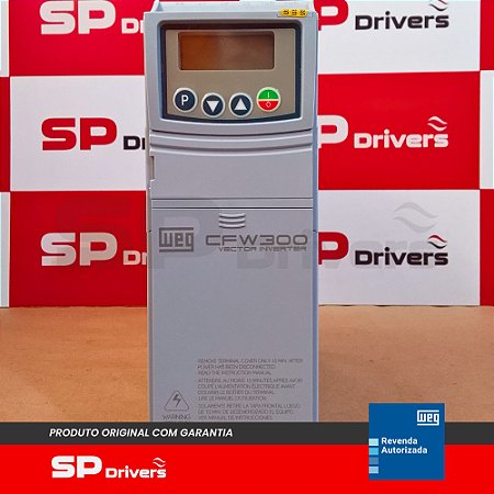 INVERSOR TRIFÁSICO 380-440V 4,8A 3CV CFW300B04P8T4DB20 WEG