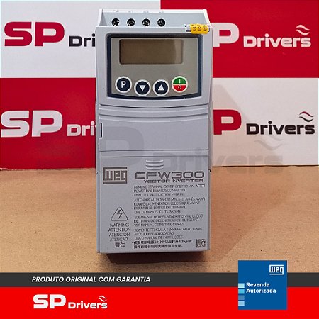 INVERSOR TRIFÁSICO 380-440V 2,6A 1,5CV CFW300A02P6T4NB20 WEG