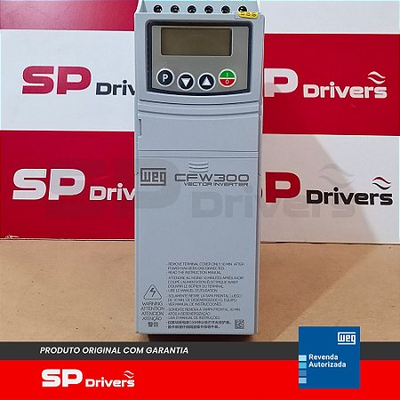INVERSOR TRIFÁSICO 380-440V 1,1A 0,5CV CFW300B01P1T4DB20 WEG
