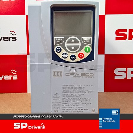 INVERSOR TRIFÁSICO 380-480V 2,6A 1,5CV CFW500B02P6T4DB20G2 WEG