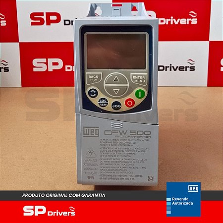 INVERSOR TRIFÁSICO 380-480V 1,6A 0,5CV CFW500A01P6T4NB20G2 WEG