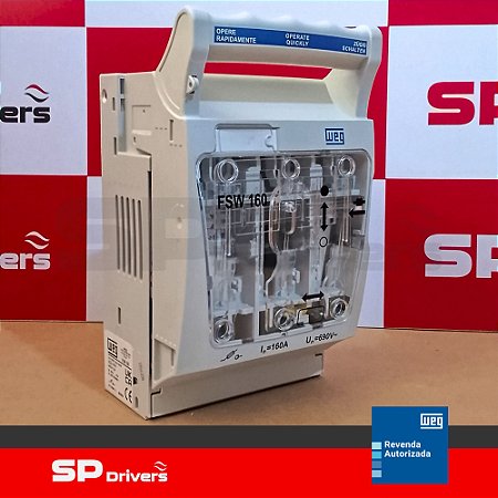 CHAVE SECCIONADORA SACA FUSIVEL FSW 160A 3 POLOS NH00 Ui=690 Volts