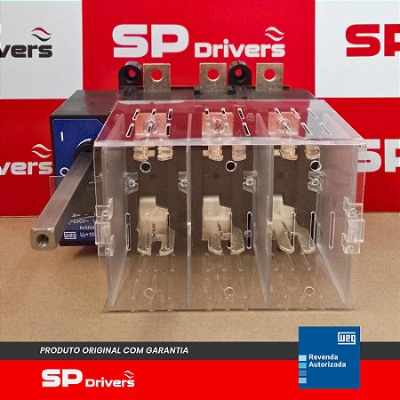 CHAVE SECCIONADORA ROTATIVA PORTA FUSIVEL RFW 160A 3 POLOS COM MANOPLA NH00 Ui=690 Volts