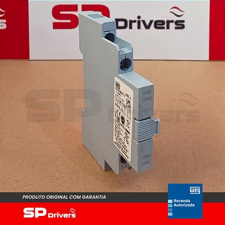 BLOCO CONTATOS MONTAGEM LATERAL AZUL ACBS 1 NA+1 NF Ue=690 Vca PARA DISJUNTOR-MOTOR MPW18/40/80