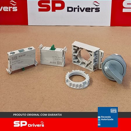 COMUTADOR CEW-CKM3F45-20000000 KNOB ECONOMICO FIXO 22 mm DE RESINA TERMOPLASTICA Ui=690 Volts