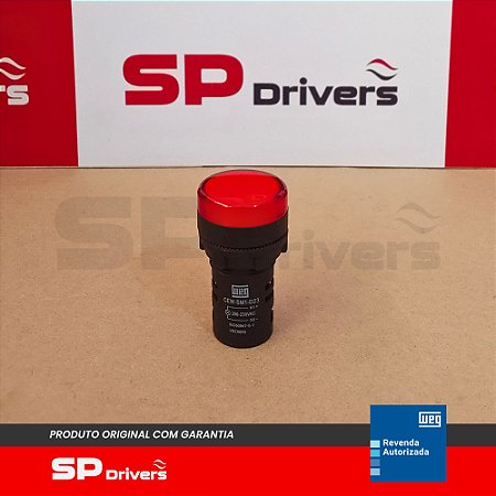 SINALEIRO CEW-SM1-D23 MONOBLOCO VERMELHO 22 mm DE RESINA TERMOPLASTICA 220V 50/60Hz-CC