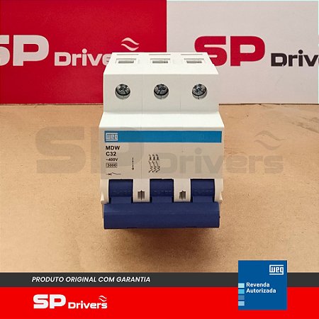 MINIDISJUNTOR TERMOMAGNETICO MDW-C 32A 3 POLOS 230/400VCA 3kA