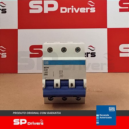 MINIDISJUNTOR TERMOMAGNETICO MDW-C 40A 3 POLOS 230/400VCA 3kA