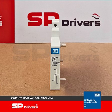 BLOCO CONTATOS AUXILIARES CINZA MDW BC2 1 NAF Ui=690 Vca PARA MINIDISJUNTOR MDW80 A, 100 A