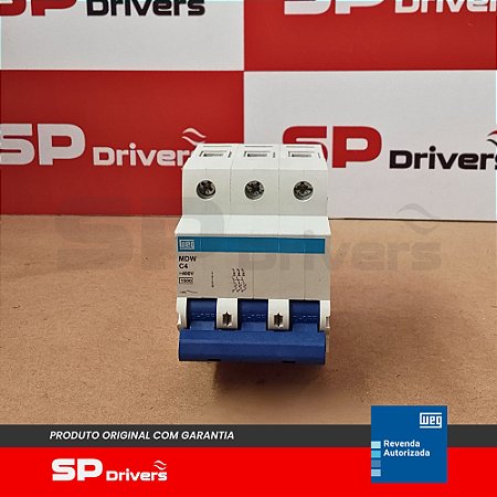 MINIDISJUNTOR TERMOMAGNETICO MDW-C4-3 C 4A 3 POLOS
