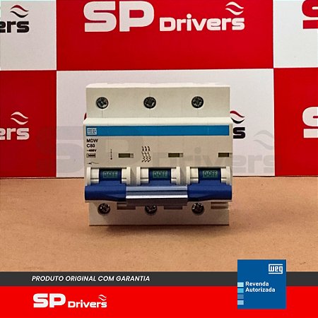 MINIDISJUNTOR TERMOMAGNETICO MDW-C80-3 C 80A 3 POLOS