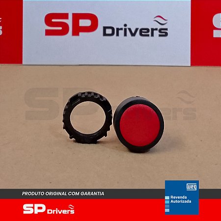 BOTÃO CSW-BF1-WH FACEADO PULSADOR VERMELHO