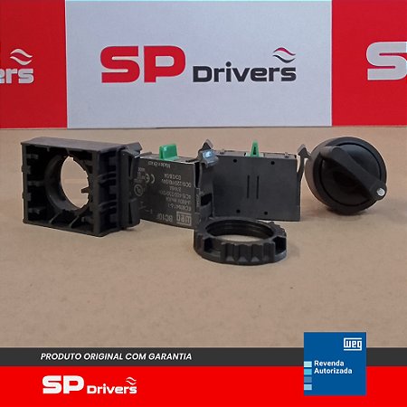 COMUTADOR CSW-CK3F45-20000000-3VF KNOB FIXO 22MM DE RESINA TERMOPLASTICA UI=690 VOLTS