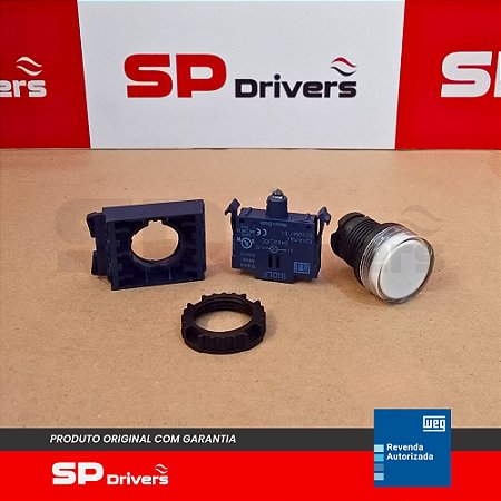 SINALEIRO CSW-SD0-FE26-3VF DIFUSO INCOLOR/BRANCO 22MM DE RESINA TERMOPLASTICA 24V 50/60HZ-CC