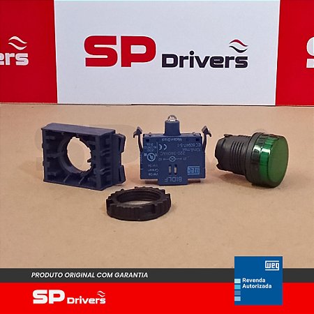 SINALEIRO CSW-SD2-FD66-3VF DIFUSO VERDE 22MM DE RESINA TERMOPLASTICA 220-240V 50/60HZ