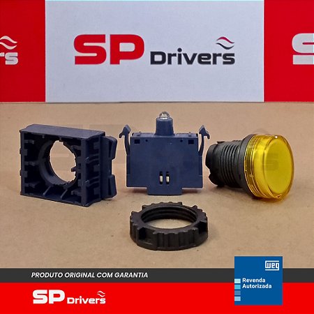 SINALEIRO CSW-SD3-FD66-3VF DIFUSO AMARELO 22MM DE RESINA TERMOPLASTICA 220-240V 50/60HZ