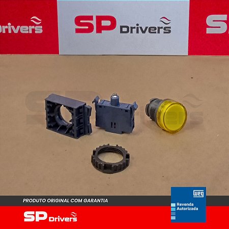 SINALEIRO CSW-SD3-FE10-3VF DIFUSO AMARELO 22MM DE RESINA TERMOPLASTICA 110-130V50/60HZ-CC