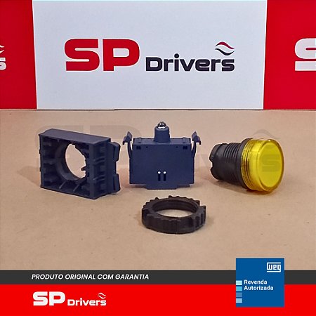 SINALEIRO CSW-SD3-FE26-3VF DIFUSO AMARELO 22MM DE RESINA TERMOPLASTICA 24V 50/60HZ-CC