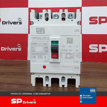 DISJUNTOR DWP250L-250-3 250A