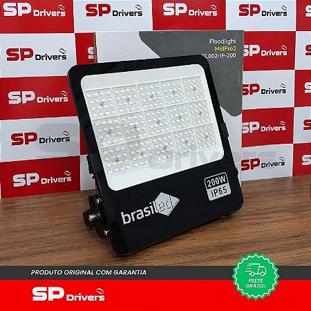 REFLETOR FLOODLIGHT FL002-1P-200 MIDPRO3 200W 20.000LM FP 0.9 6500K BRASILED