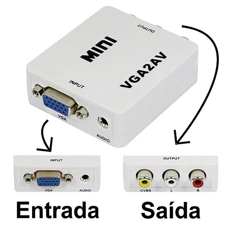 CONVERSOR MINI VGA PARA HDMI - VGA2HDMI