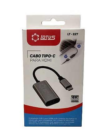 CABO ADAPTDAOR USB TIPO-C PARA HDMI 4K - LT-227